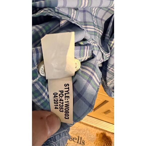 Vineyard Vines Men's Plaid Long Sleeve Button Down Harbor Shirt Blue Size Small - Picture 9 of 9